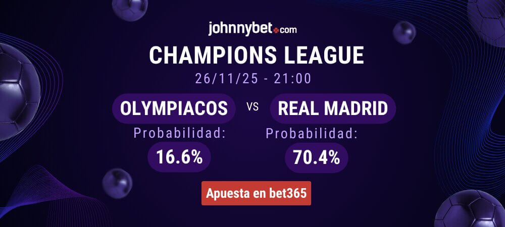 Pronóstico Olympiacos vs Real Madrid