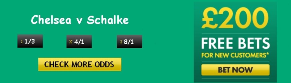 Chelsea v Schalke Betting Odds