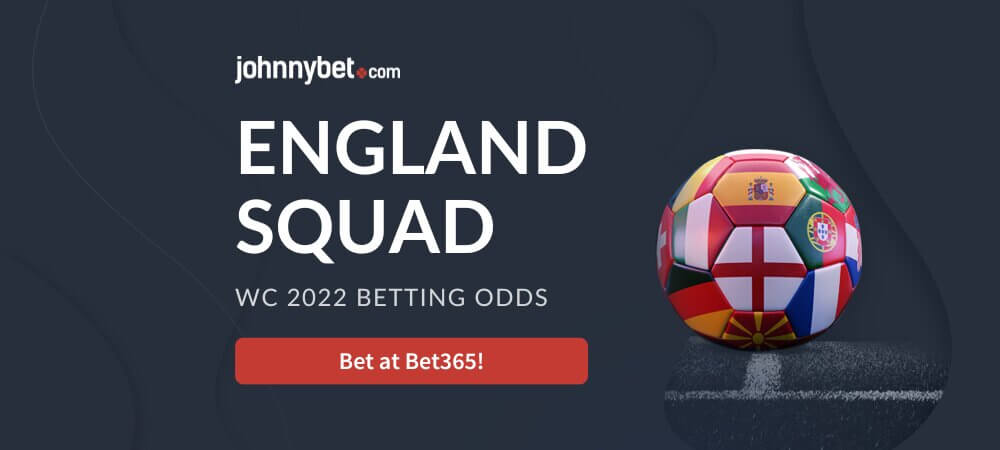 England World Cup Squad Betting Odds