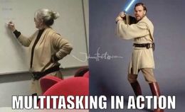 Multitasking in action memes
