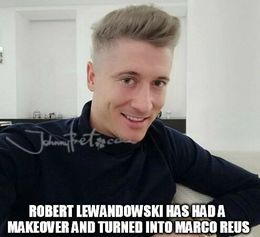 Lewandowski makeover funny memes