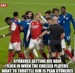 His hair flick memes