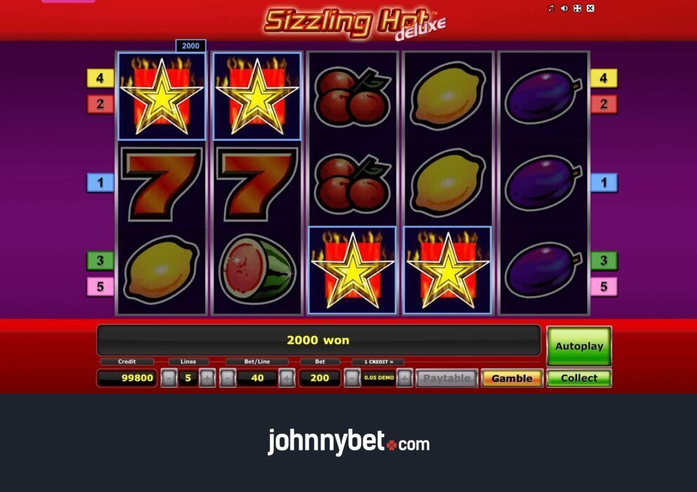 Sizzling Hot Deluxe Gratis Senza Registrazione