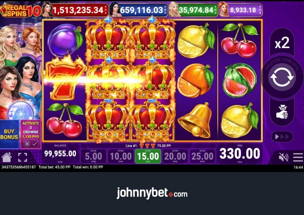 Regal Spins 10 як виграти джекпот