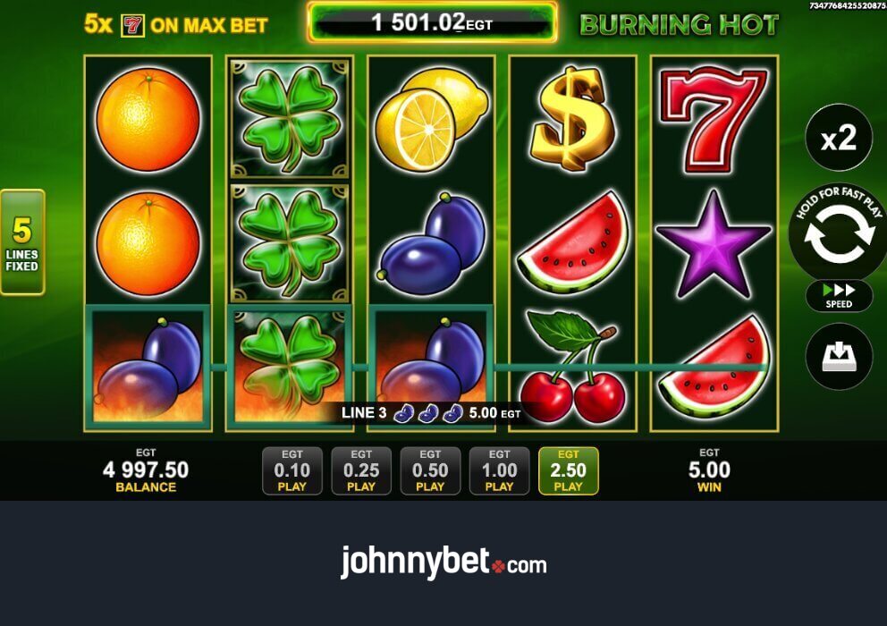Burning Hot casino - Cum să joc online?