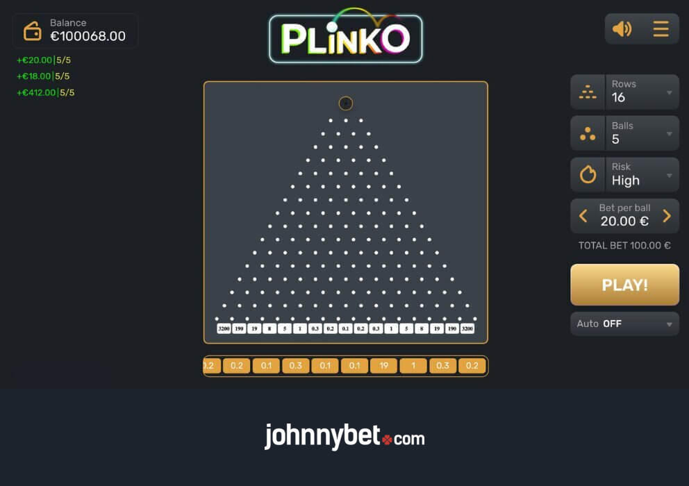 Plinko Παιχνίδι