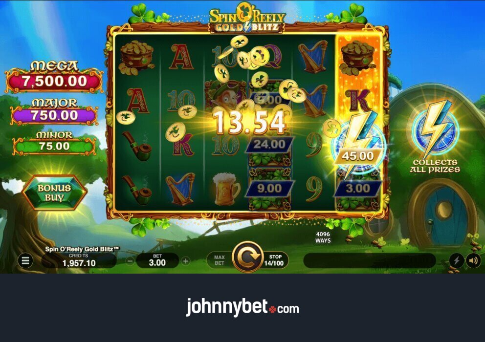 Como funciona o slot Spin O'Reely Gold Blitz da bet365?