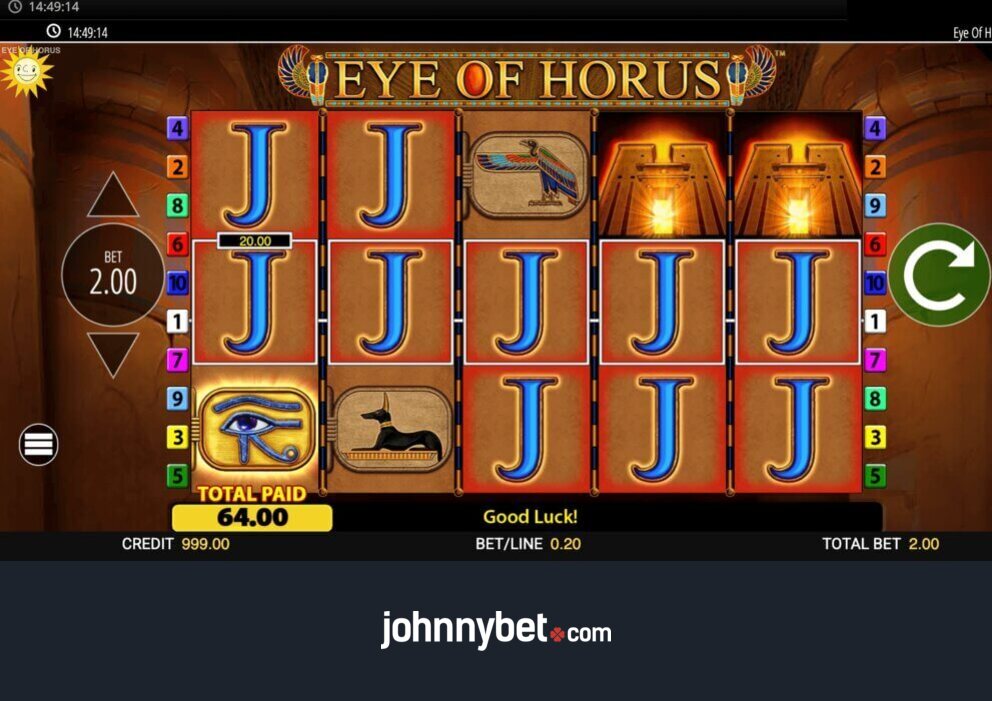 Beste Casinos für Eye of Horus mit Echtgeld