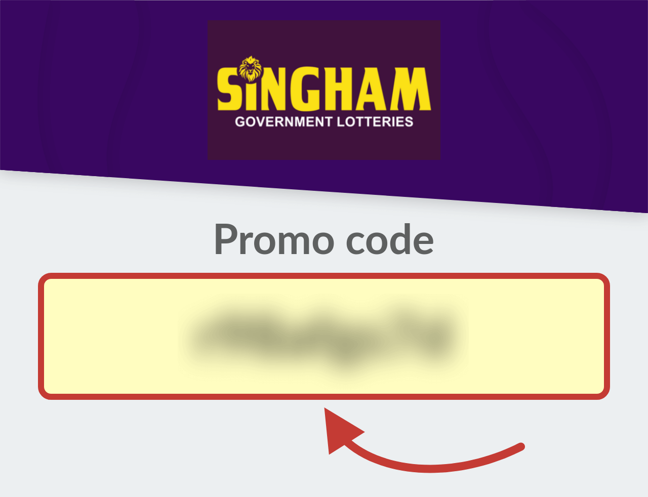 Singham Lottery Promo Code