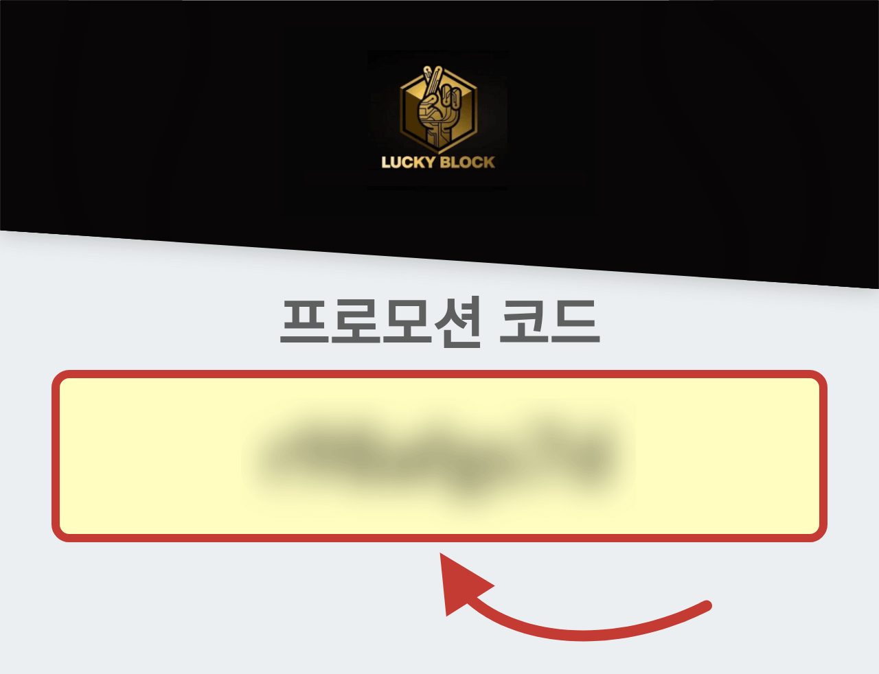 럭키블록 프로모션 코드