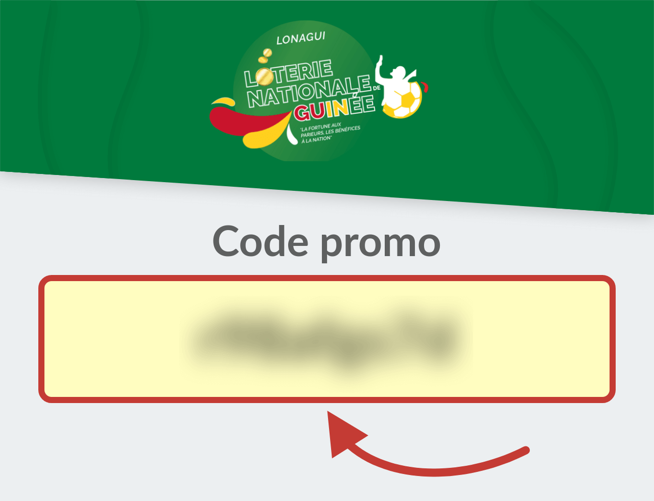 Code promo Loterie Nationale de Guinée