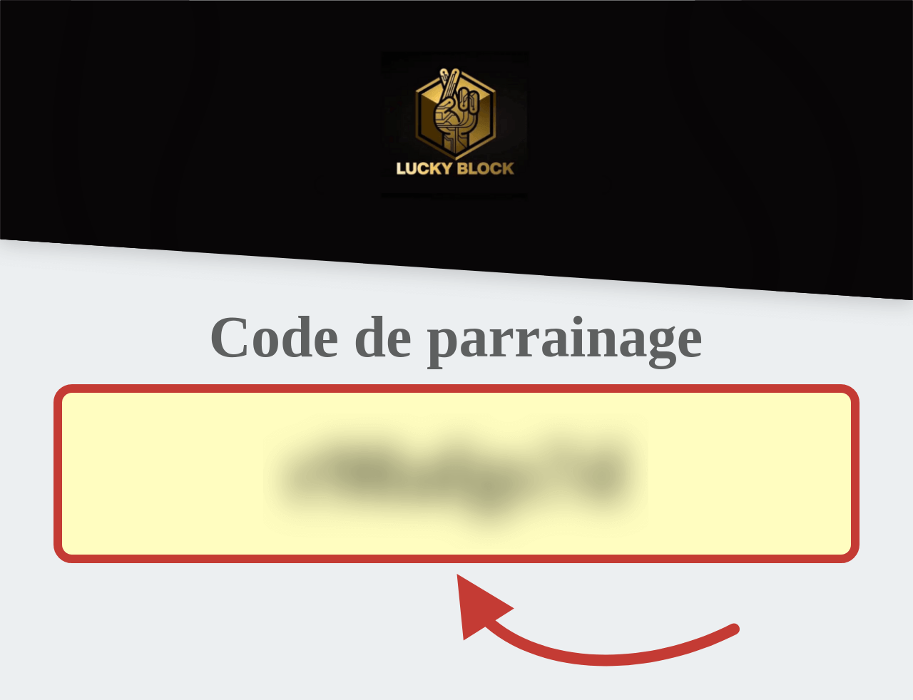 Code de parrainage Lucky Block