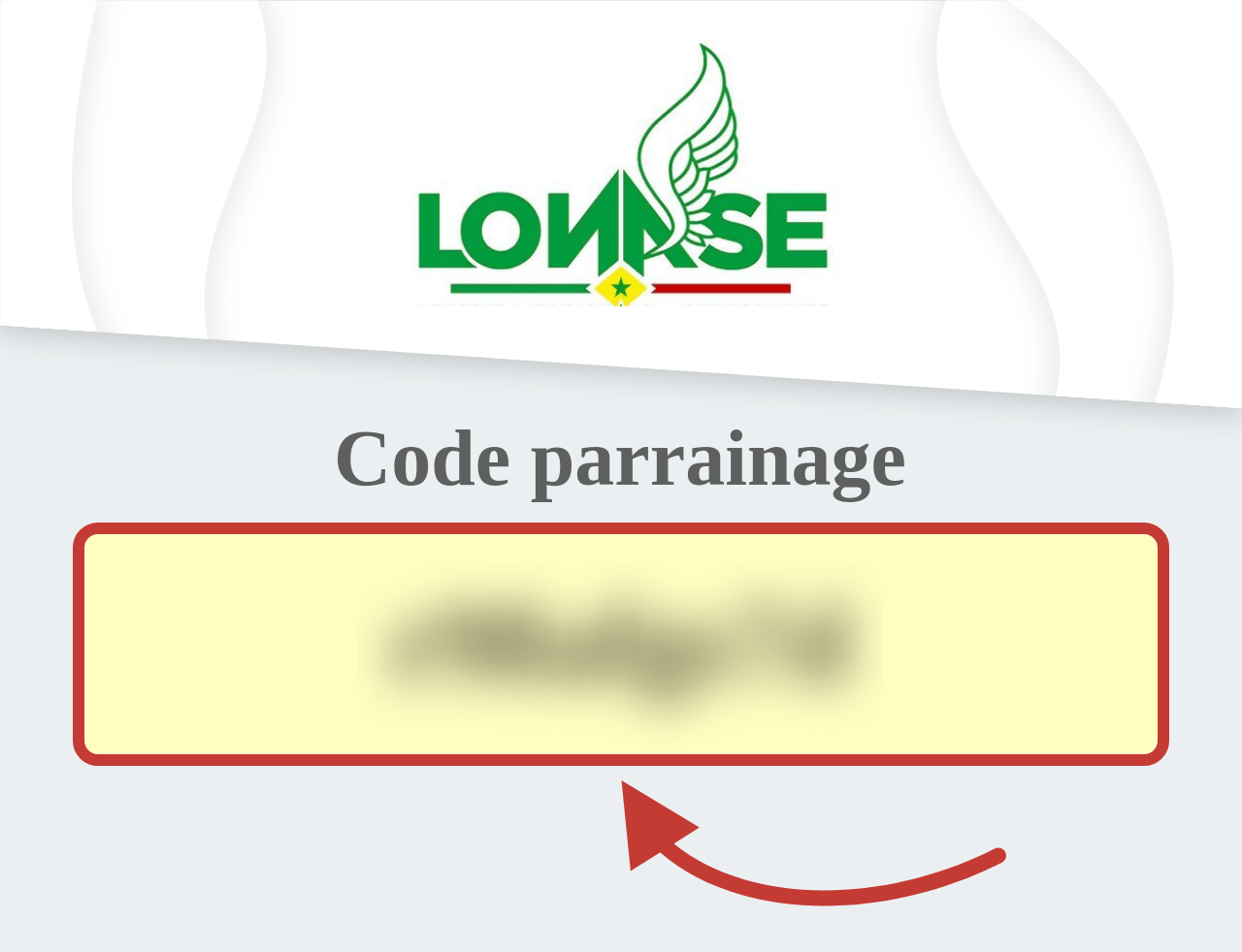Code parrainage LONASE