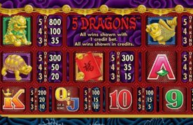 5 dragons slot machine online, free