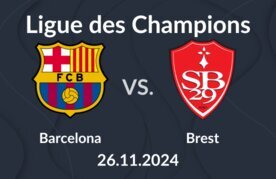 Barcelone brest 26 11 2024