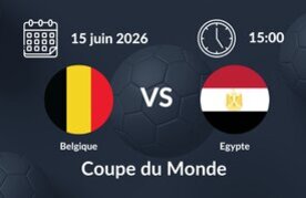 Prono de belgique egypte