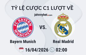 Ty le keo c1 bayern vs real luot ve
