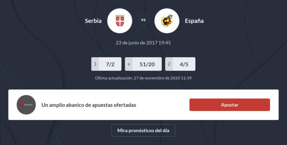 Pronóstico Eurocopa Sub-21 España - Serbia