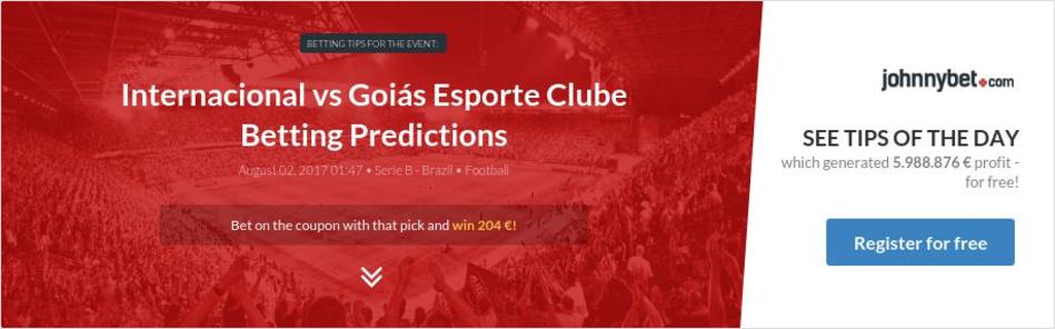 Internacional vs Goiás Esporte Clube Betting Predictions ...