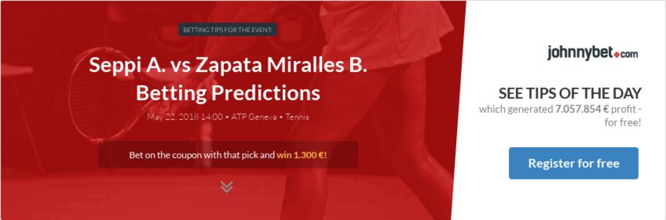 Seppi A. vs Zapata Miralles B. Betting Predictions, Tips ...
