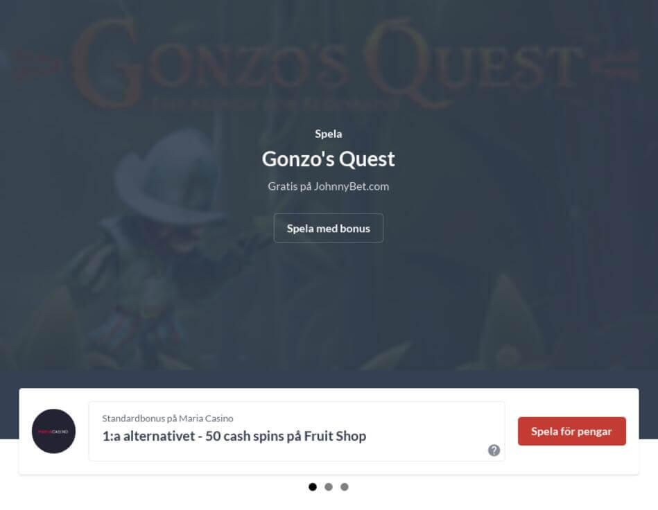 Spela Gonzo’s Quest gratis