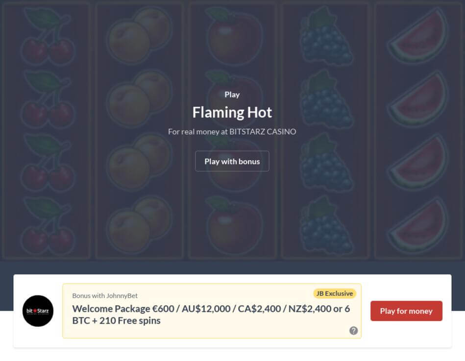 Flaming Hot Slot Machine Online