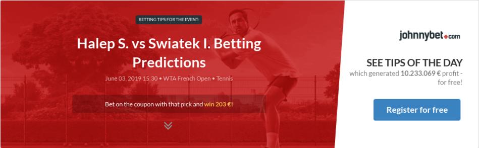 Halep S. vs Swiatek I. Betting Predictions, Tips, Odds ...