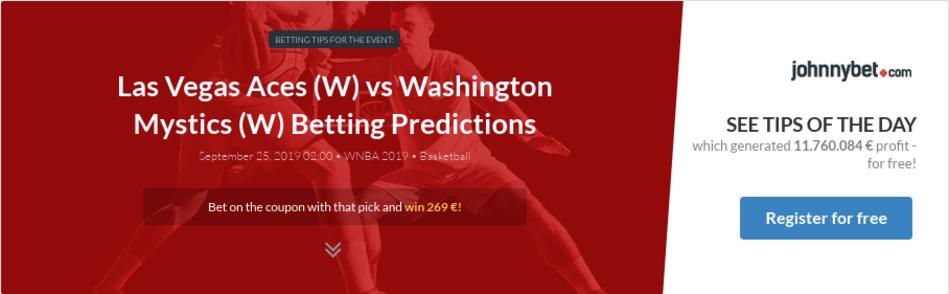 Las Vegas Aces (W) vs Washington Mystics (W) Betting Predictions, Tips, Odds, Previews - 2019-09 ...