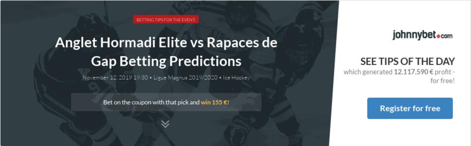 Anglet Hormadi Elite vs Rapaces de Gap Betting Predictions ...