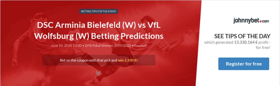 DSC Arminia Bielefeld (W) vs VfL Wolfsburg (W) Betting ...