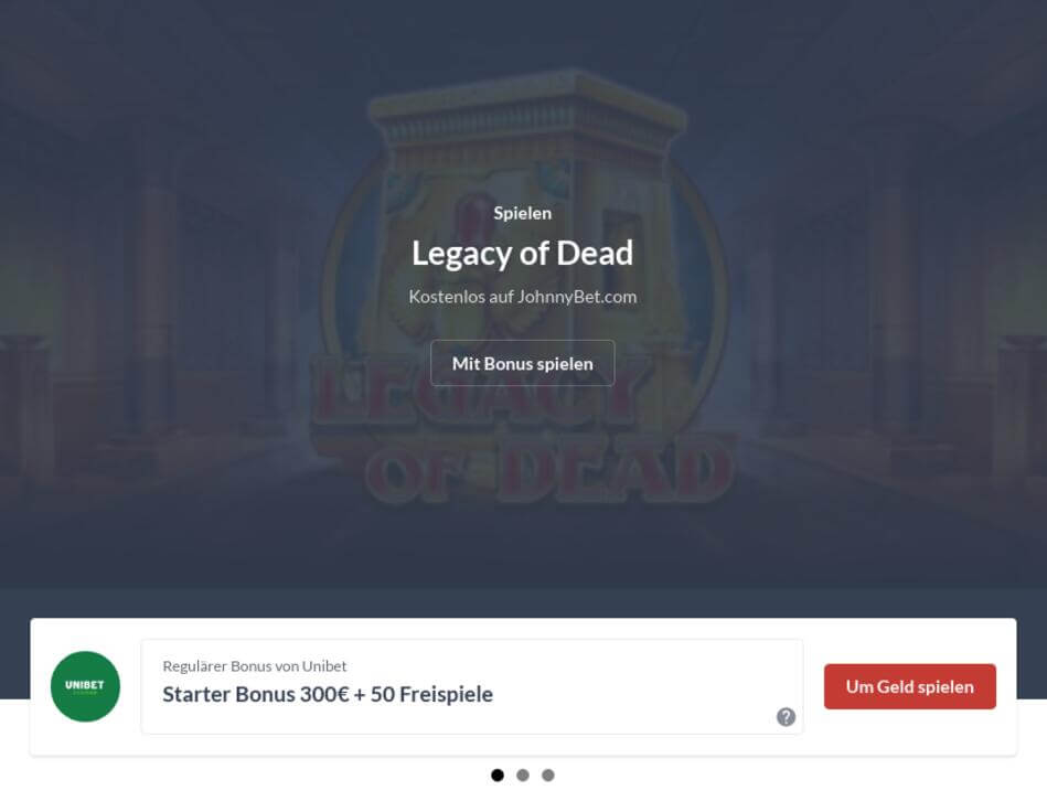 Legacy of Dead vs Book of Dead