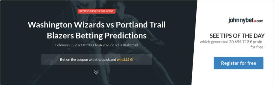Wizards Vs Trail Blazers - Washington Wizards vs Portland Trail Blazers
