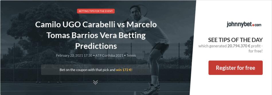Tomas Barrios Vera - Official tennis player profile of ...