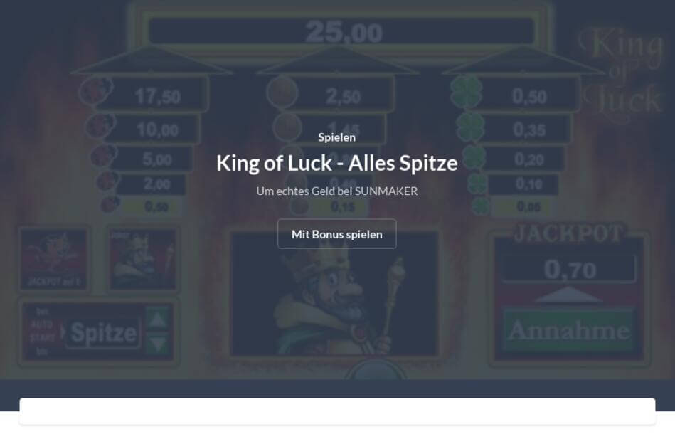 King Of Luck Online Spielen