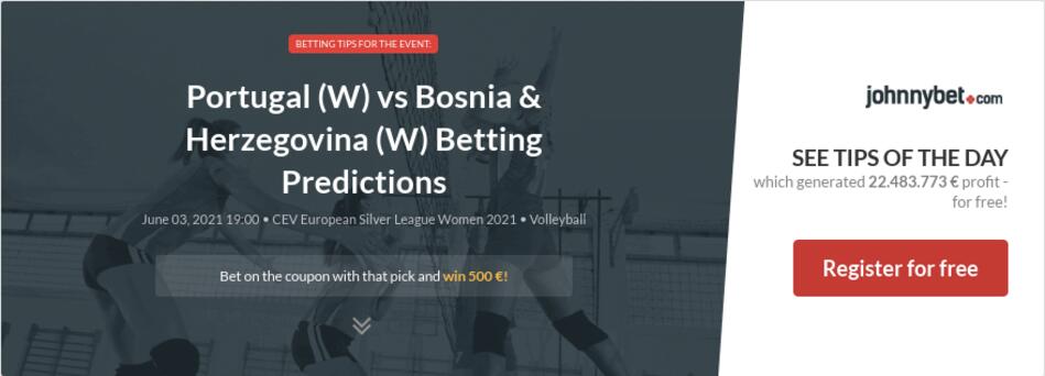 Portugal (W) vs Bosnia & Herzegovina (W) Betting ...