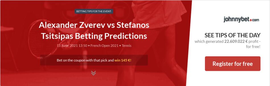 Alexander Zverev vs Stefanos Tsitsipas Betting Predictions ...