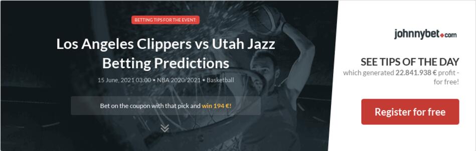 Utah Jazz Vs Clippers / Jazz vs Clippers Odds and Pick (06/14) - NBA Playoffs ... / Enjoy the game between utah jazz and la clippers, taking place at united states on june 12th, 2021, 8:30 pm.