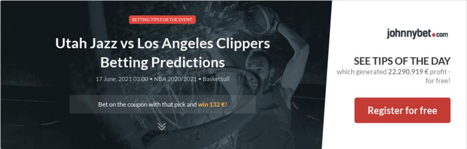 Utah Jazz vs Los Angeles Clippers Betting Predictions ...