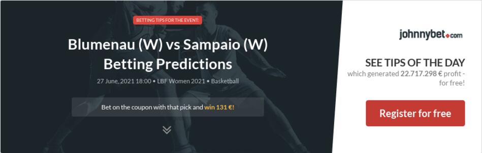 Blumenau (W) vs Sampaio (W) Betting Predictions