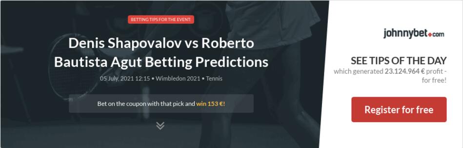 Denis shapovalov advanced to the quarterfinals of the united states open in september for his best showing in a major.credit.frank franklin ii/associated press. Shapovalov Denis : Denis Shapovalov vs Roberto Bautista Agut Betting ...