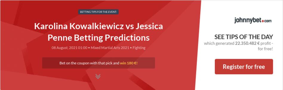 Karolina Kowalkiewicz vs Jessica Penne Betting Predictions ...