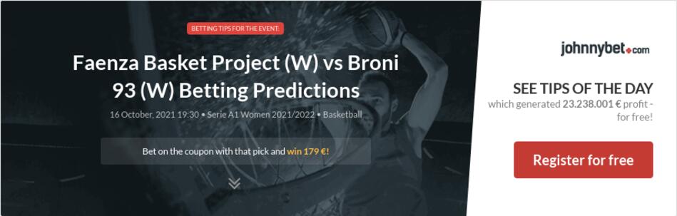 Faenza  Basket Project (W) vs Broni 93 (W) Betting Predictions