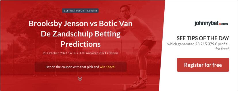 Brooksby Jenson vs Botic Van De Zandschulp Betting Predictions