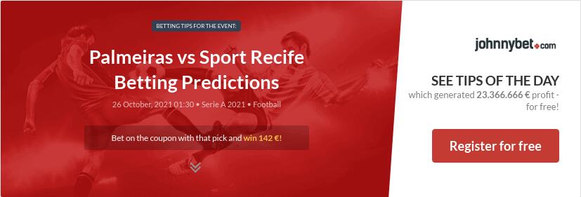 Palmeiras - sport recife prediction
