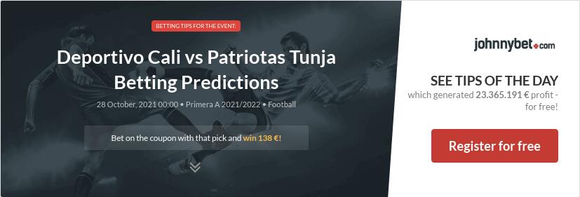 Deportivo cali vs patriotas pronostico