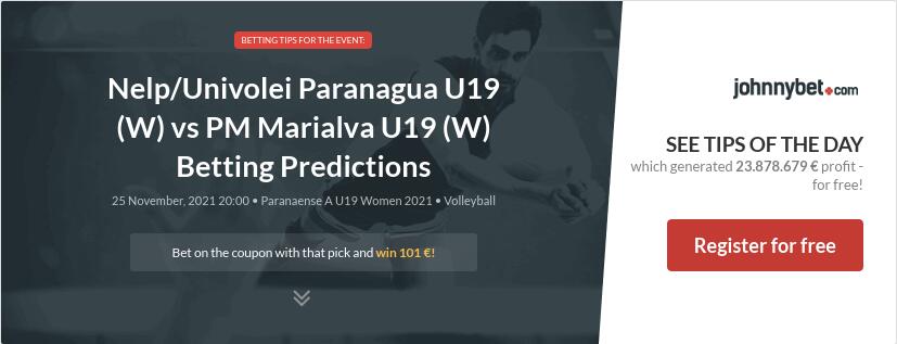 Nelp/Univolei Paranagua U19 (W) vs PM Marialva U19 (W) Betting Predictions