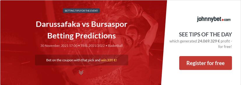 Darussafaka vs Bursaspor Betting Predictions