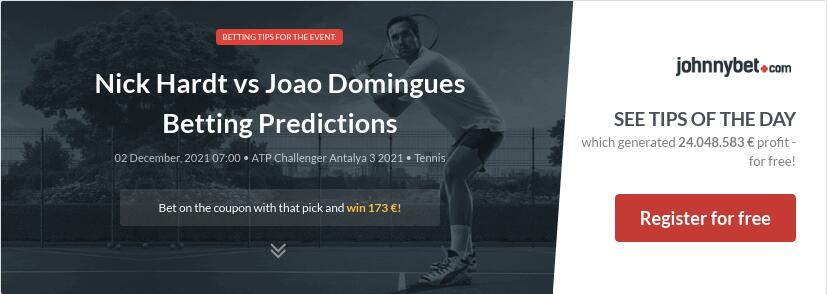 Nick Hardt vs Joao Domingues Betting Predictions