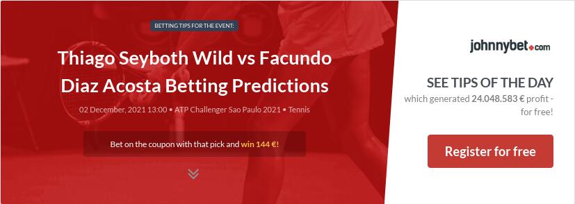 Thiago Seyboth Wild vs Facundo Diaz Acosta Betting Predictions