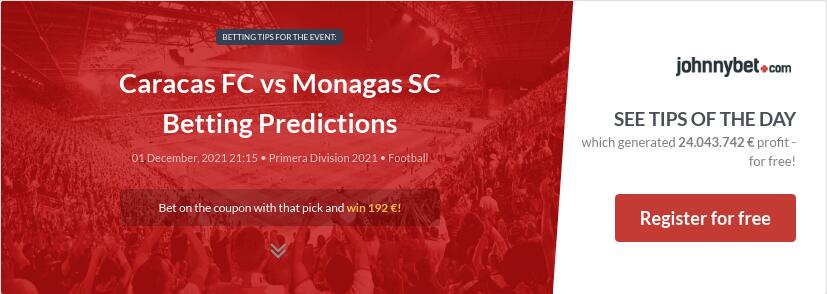 Caracas FC vs Monagas SC Betting Predictions